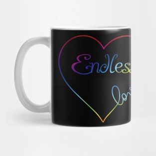 Endless Love Rainbow Heart LGBT Pride Design Mug